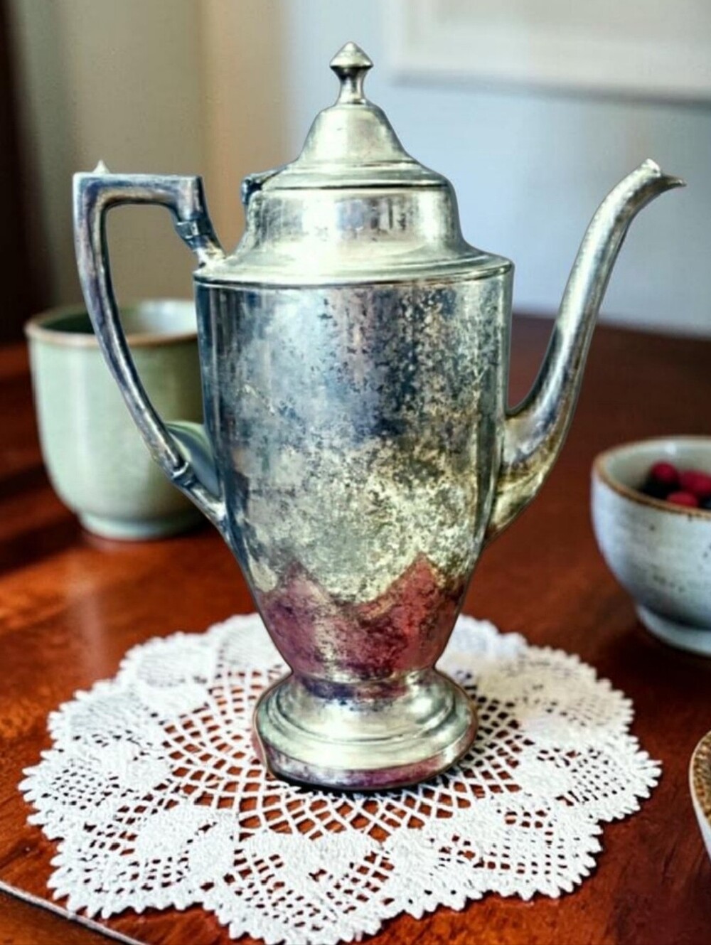 Rogers, Smith & Co Quadruple silverplate coffeepot 1800s  Cottagecore Wedding